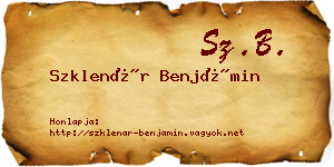 Szklenár Benjámin névjegykártya